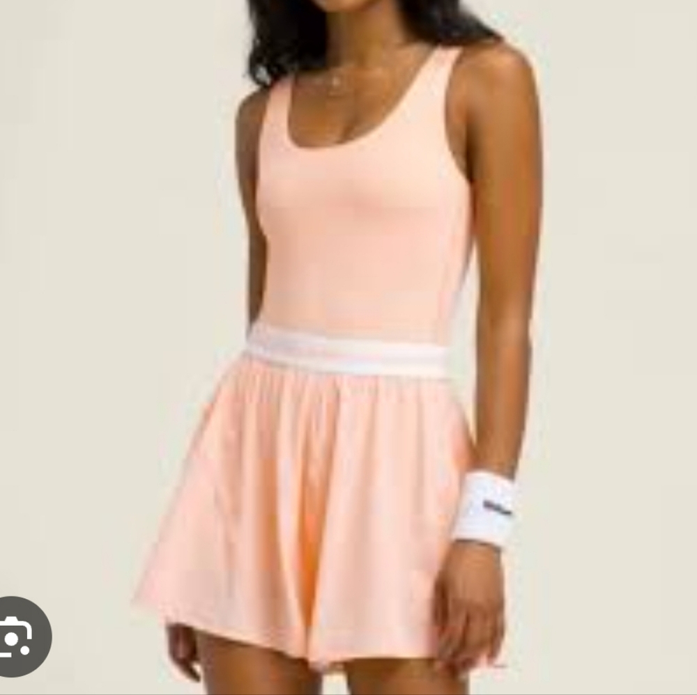 Wilson Peach Pastel Tennis To Golf Banded Dress Style Rare Floaty Romper s - Picture 4 of 11